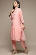 Yellow Cotton Blend Straight Kurta Suit Set image number 7