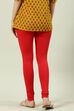 Camel Cotton Blend Solid Churidar image number 4