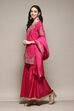 Fuchsia Viscose Blend Straight Kurta Garara Suit Set image number 5
