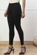Off White Cotton Lycra Leggings image number 2