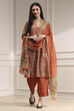 Blue Printed Straight Suit Set image number 0