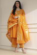 Orange Solid Straight Suit Set