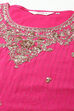 Fuchsia Viscose Blend Straight Kurta Garara Suit Set image number 1