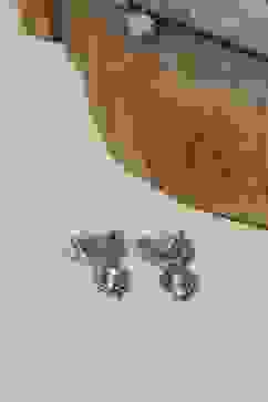 Navy Brass Jhumka image number 2