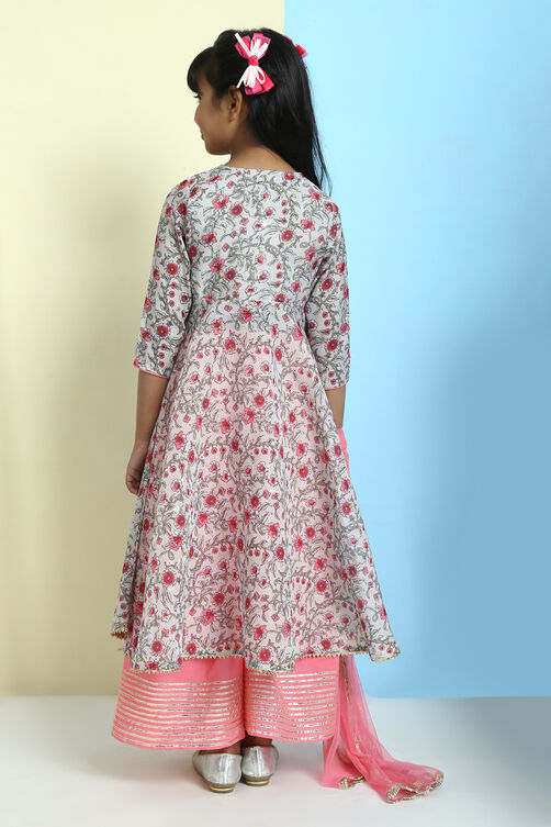Green Poly Cotton Sharara Kurta Sharara Suit Set image number 5