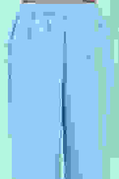 White and Blue Cotton Printed Gathered Suit Set image number 2