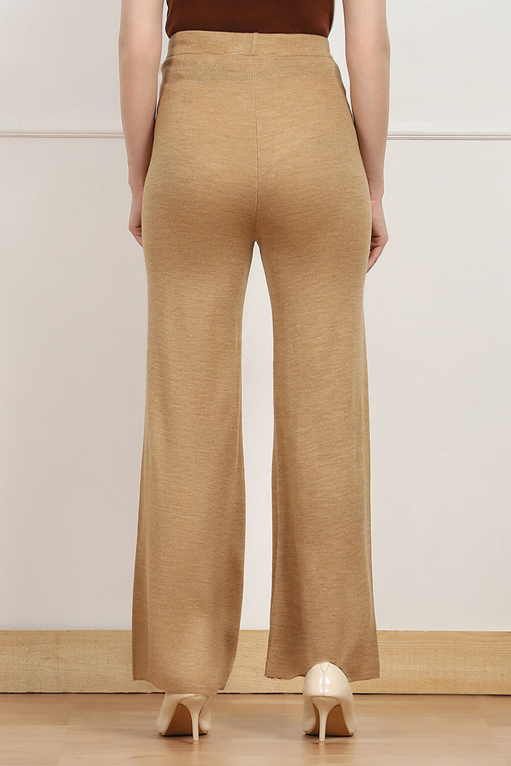 Beige Acrylic Pants image number 5