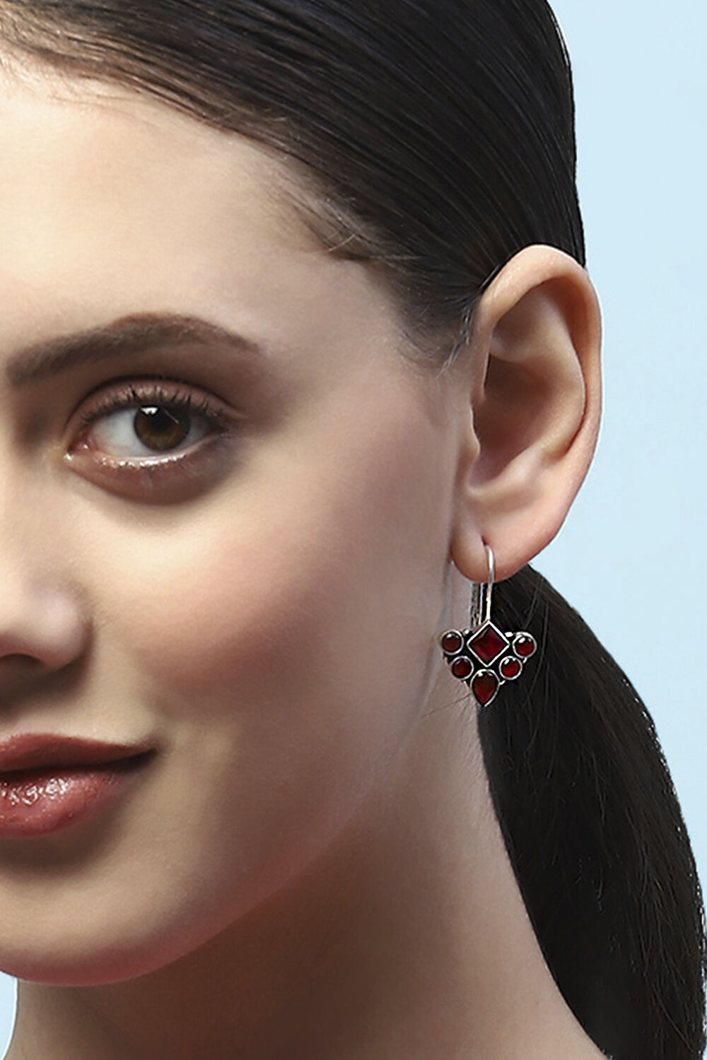 Red Nepali Casual Danglers image number 3