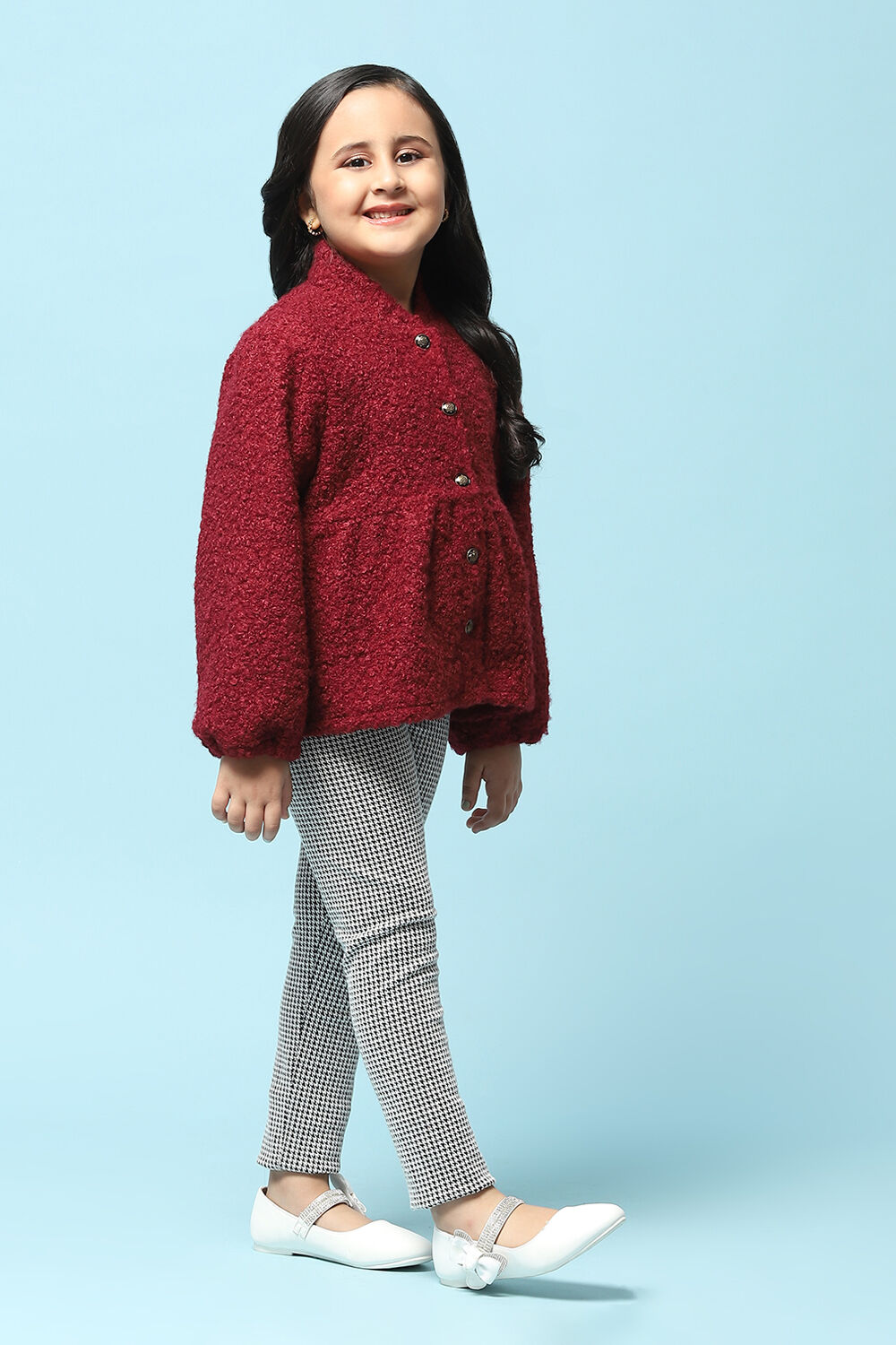 Brown & Red Acrylic Jacket image number 0