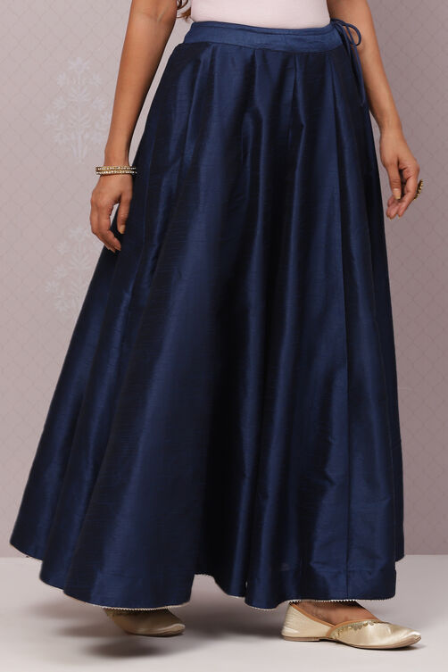 Peacock Flared Art Silk Skirts image number 3