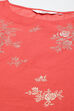 Tomato Red Poly Cotton Printed Kurta Dress image number 1
