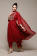 Teal LIVA Gathered Kurta Palazzo Suit Set image number 5