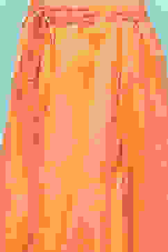 Orange Cotton Gathered Printed Suit Set image number 2