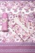 Grey Cotton Printed Unstitched Suit Set image number 0