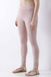 Pink Cotton Lycra Ankle Length Leggings image number 2