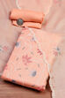Peach Cotton Machine Embroidered Unstitched Suit Set image number 0