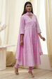 Pink Cotton Anarkali Suit Set image number 5