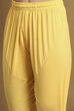 Yellow Embroidered Anarkali Suit Set image number 2