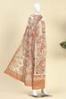 Peach Cotton Flower and Lace Work Unstitched Suit Set image number 4