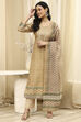 Pink Cotton Machine-Embroidered Unstitched Suit Set image number 7