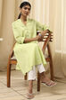 Burgundy Cotton Blend Solid Straight Kurta image number 1