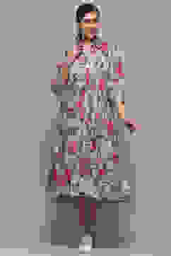 Ice Blue Cotton Tiered Dress image number 5