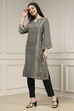 Blue Viscose Rayon Straight Printed Kurta image number 2
