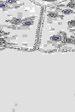 White Blue Cotton A-Line Kurta Palazzo Suit Set image number 1