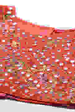 Red Polyester Short Kurta Printed Suit Set image number 1