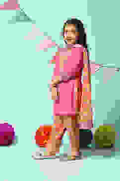 Pink Cotton Straight Kurta Salwar Suit Set image number 5