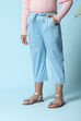 Pink Cotton Blend Capris image number 2