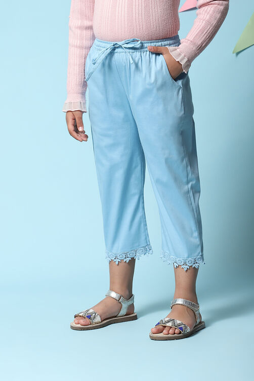Pink Cotton Blend Capris image number 2