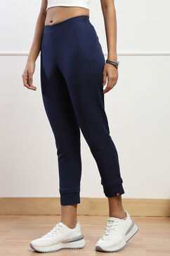 Navy Cotton Slim Pants image number 2