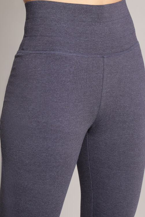 Light Grey Knitted Cotton Blend Leggings image number 1