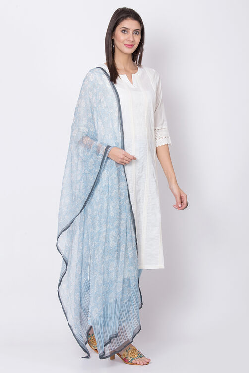 Yellow Cotton Straight Kurta Palazzo Suit Set image number 3