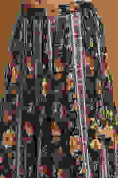 Mustard Yellow and Navy Blue Embroidered Lehenga Set image number 2