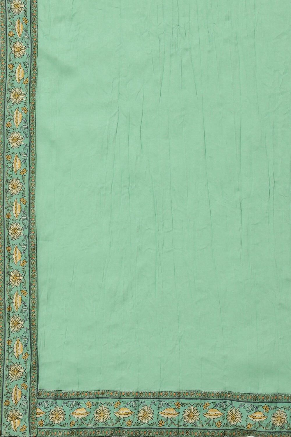 Sage Green Cotton Straight Kurta Palazzo Suit Set image number 3