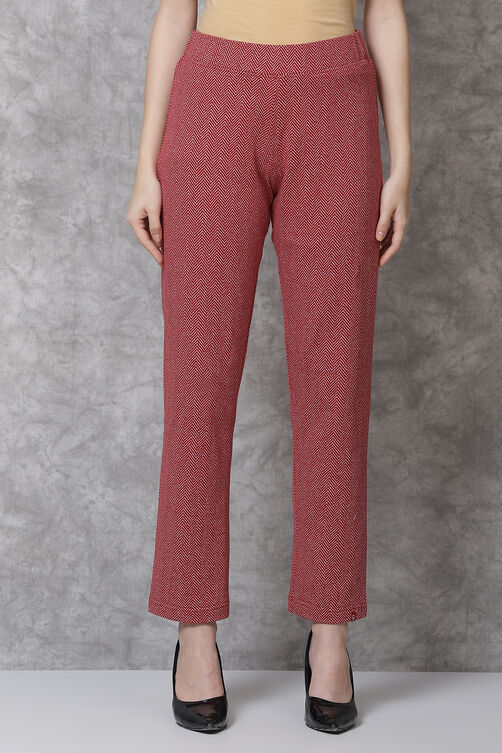Navy Straight Cotton Pants image number 0