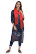 Coral Rayon Printed Dupatta image number 1