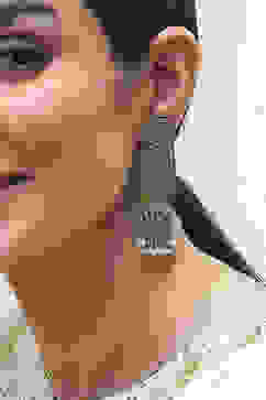 Off White Brass Drop & Danglers image number 1