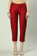 Maroon Poly Viscose Pants image number 0