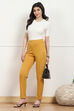 Navy Straight Poly Viscose Leggings image number 0