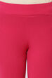 Off White Cotton Lycra Leggings image number 1