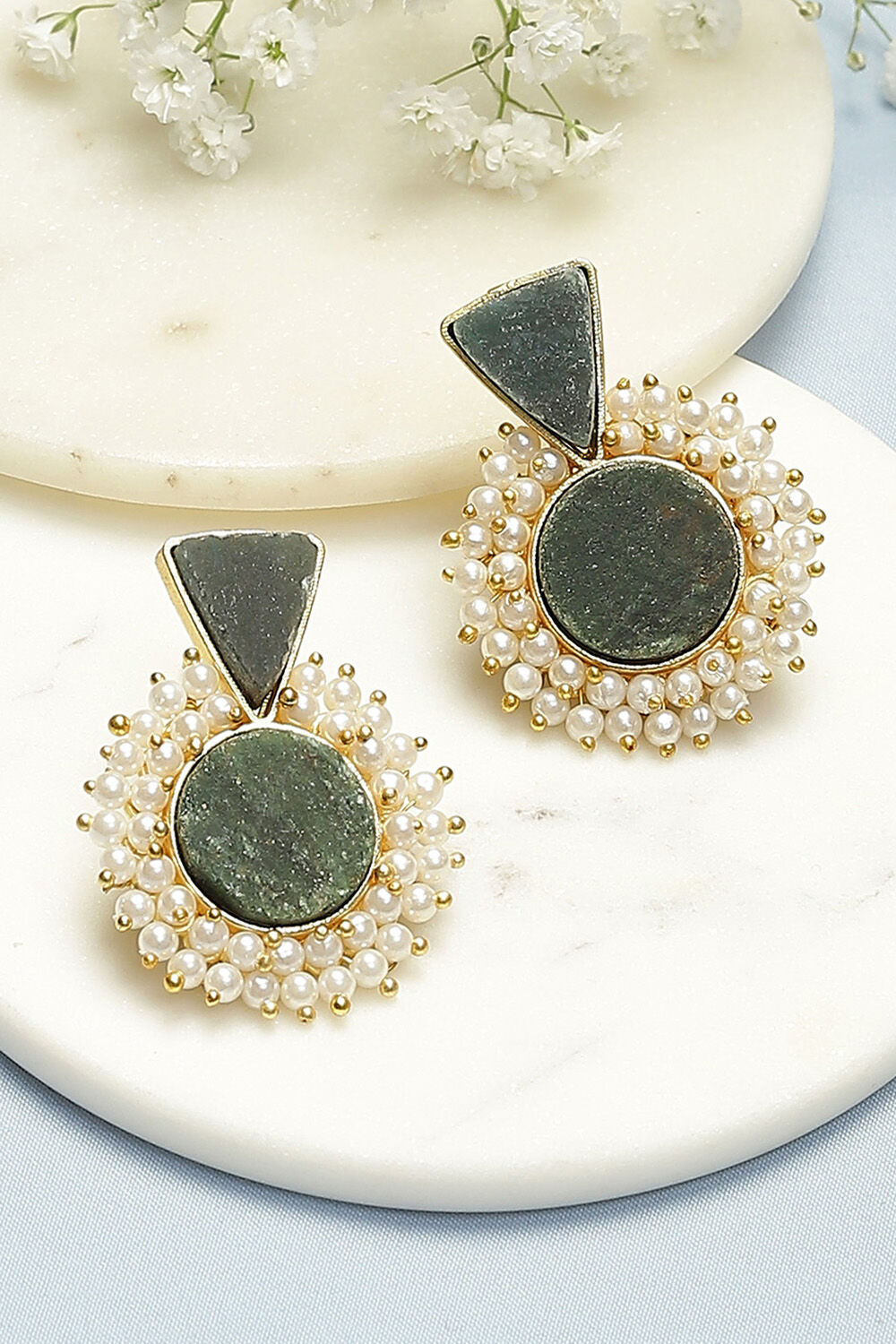 Dark Green Earrings image number 0
