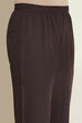 Chocolate Cotton Straight Palazzos image number 1