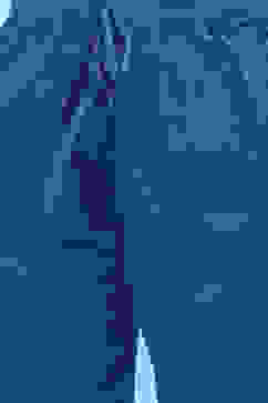 Blue Cotton Solid Capri Pant image number 1