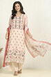 Cream Cotton Unstitched Suit Set image number 1