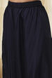 Navy Blue Polyester Straight Kurta Pants Set image number 2