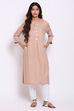Aqua Rayon Straight Kurta image number 0