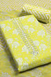 Pink Cotton Blend Unstitched Suit Set image number 1